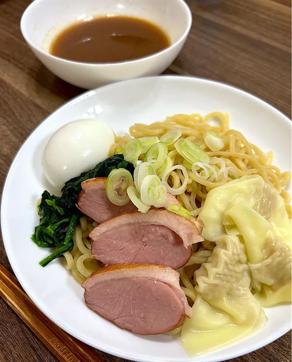 鴨とワンタンのつけ麺|ゆりちさん