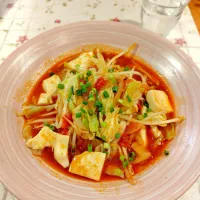 チゲ風トマトパスタ|ろくろさん