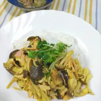 きのことハムのカレー＆ツナとナスのしょうゆ煮|samutanさん