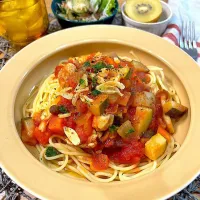 トマト煮込みパスタ🍝|ラゴさん。さん