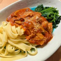 チキンのトマト煮のリメイクでランチ| Conyさん