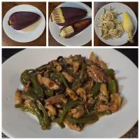 バナナハート(バナナのつぼみ)のチンジャオロース