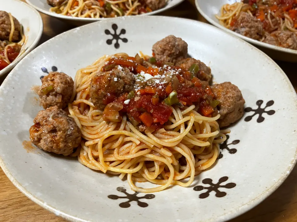 ＊具沢山ミートボールパスタ🍝＊|＊抹茶＊さん