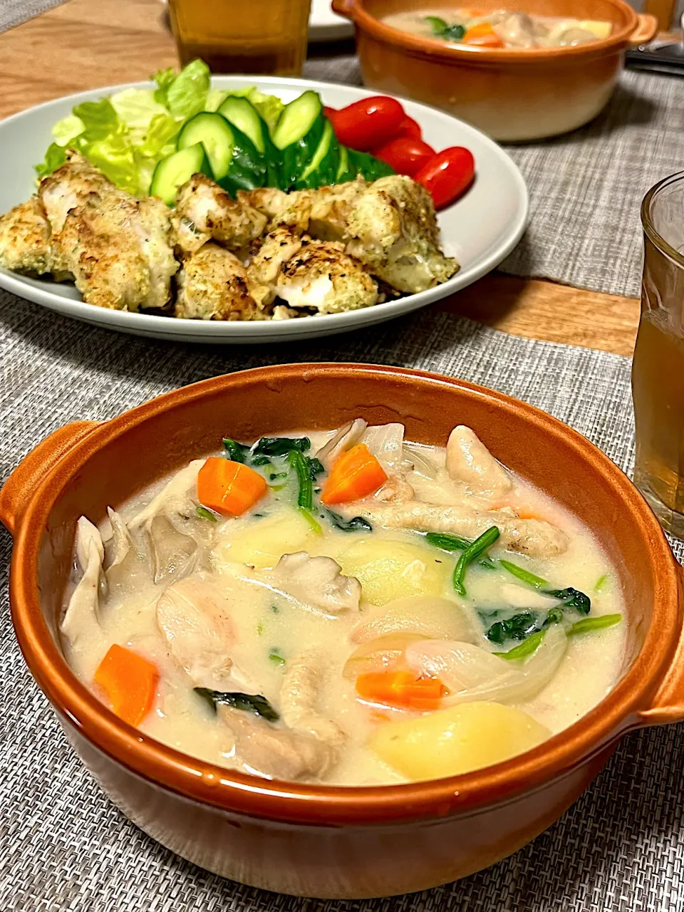 クリームシチューとタラのパン粉焼き|Sakikoさん