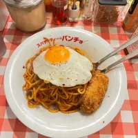 パンチョ 辛ナポ 目玉焼き カニクリ|rockiさん