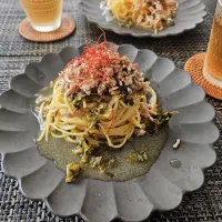 高菜挽き肉パスタ|emiさん