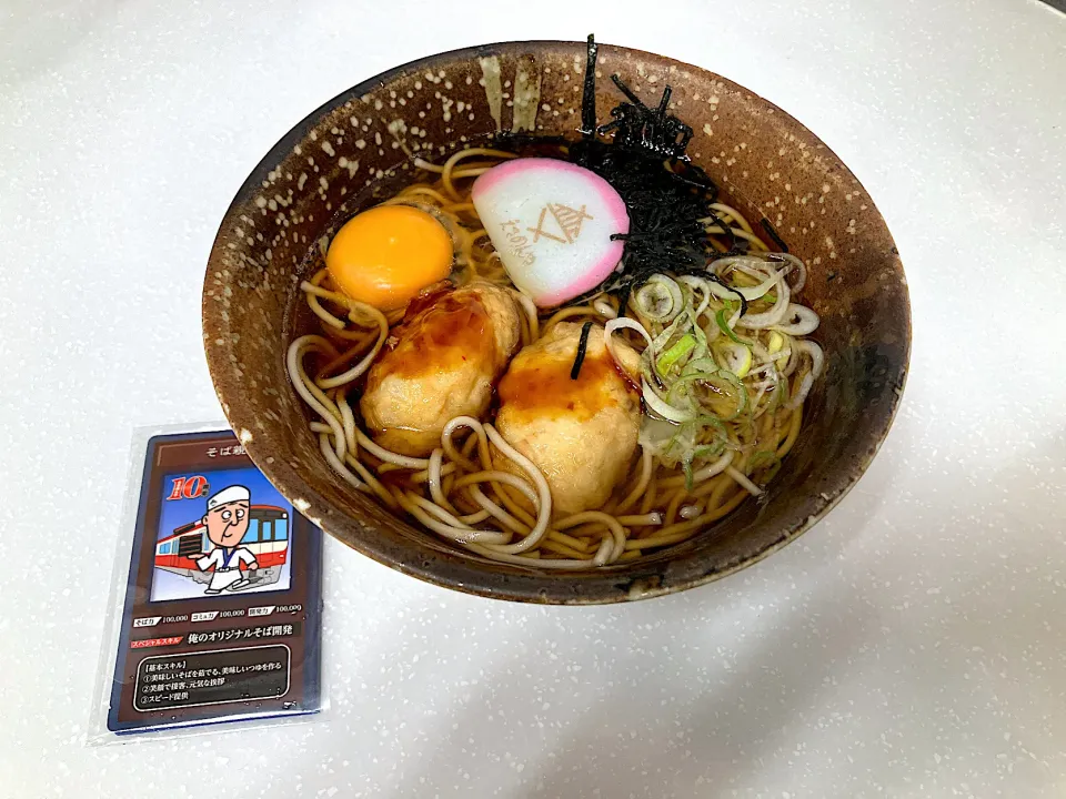 軟骨つくねの月見そば|しのぶさん