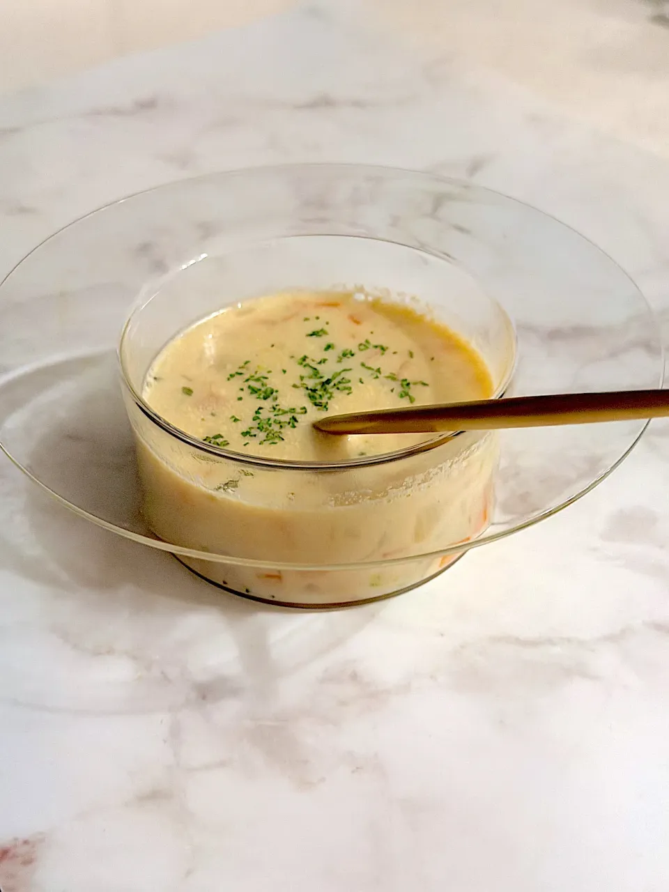 冷えて来たからシーフードチャウダーを🥣|Megさん