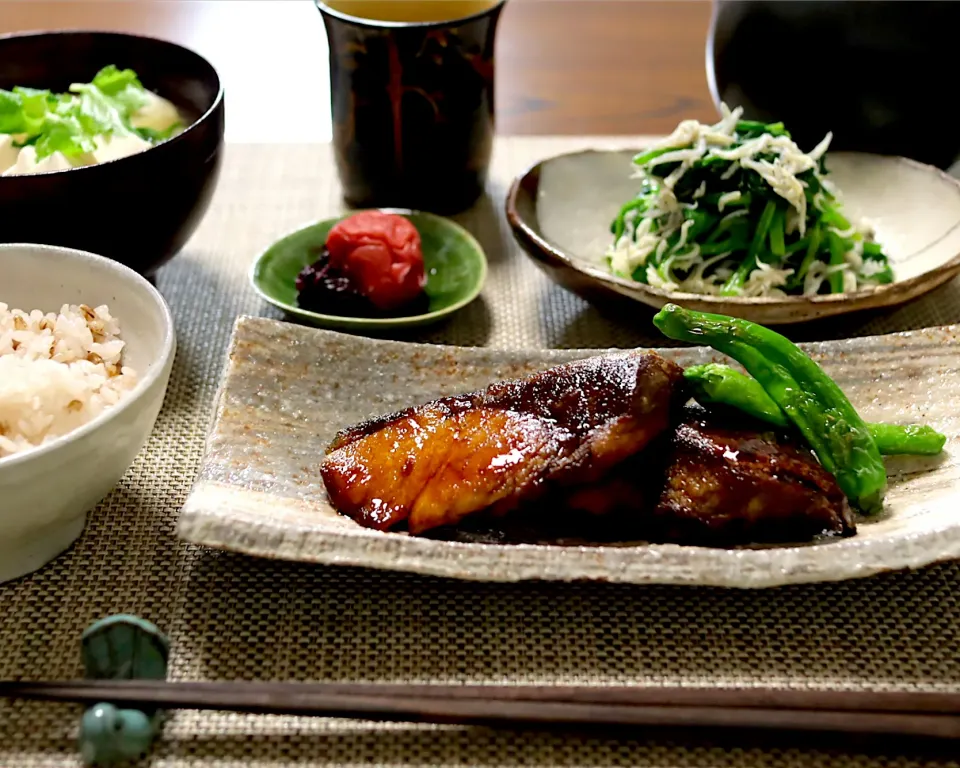 ぶり照り定食|かおるさん