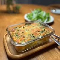 10/27の夕食　野菜たっぷりキッシュ