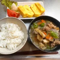 朝からガツンと豚汁定食🐷|fumikoさん