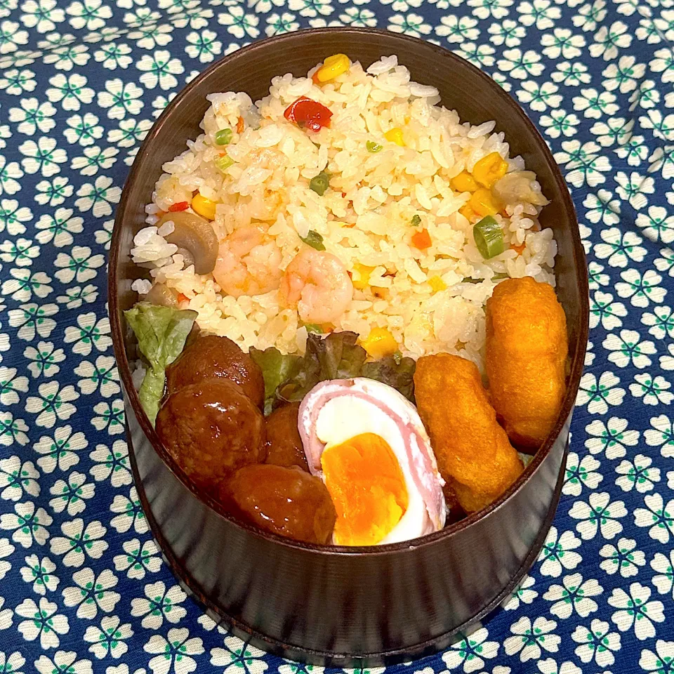 2025.10.27⚾️エビピラフ弁当|ぽんちゃんさん