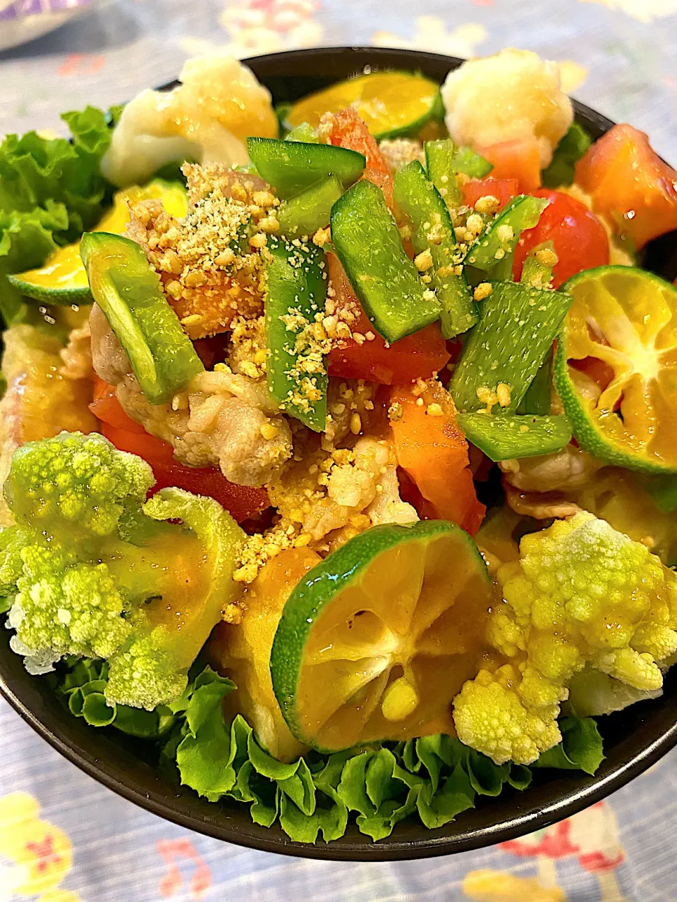 豚しゃぶサラダ🥗弁当|cocochiさん