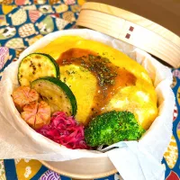 オムそばメシ弁当🍱　〜ソースたれる〜|Kさん