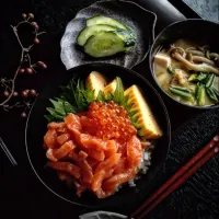 サーモン丼🥢|瑞さん