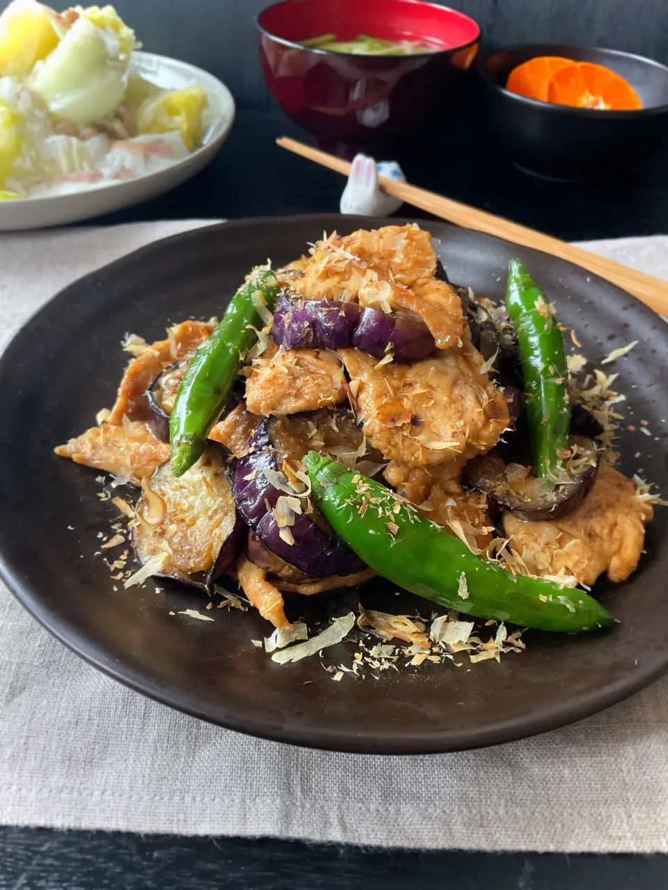 秋なす＆鶏ムネnoおかか醤油あえ|スイーツポテトさん