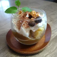 マロンクリームのグラスデザート