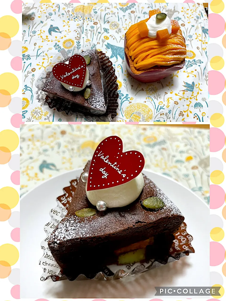 焼き芋のガトーショコラ、かぼちゃのモンブランシフォン|こいちさん