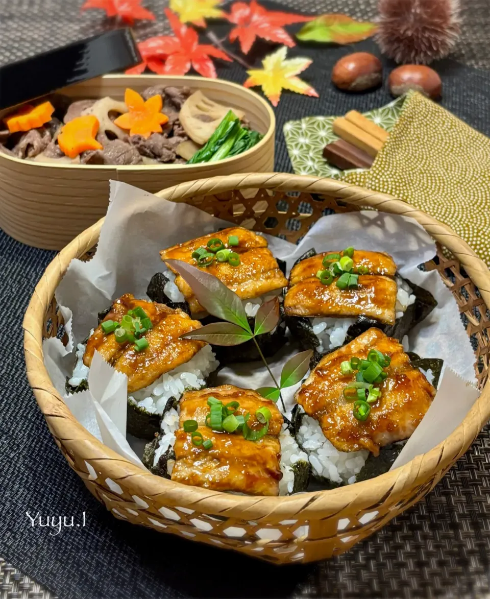 さんまの蒲焼きおにぎり&牛肉と根菜の時雨煮|ゆーこどんさん