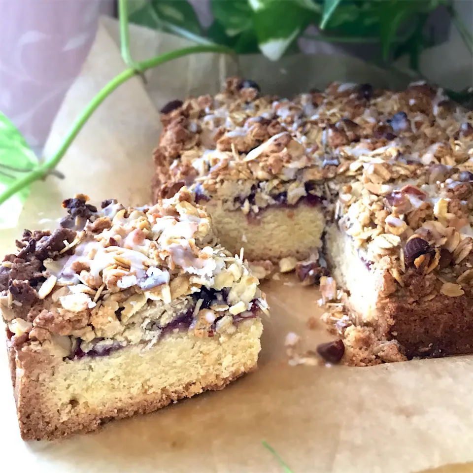 ブルーベリージャムクランブルバー　Crumble Bars with Fruit Jam|Abbeyさん
