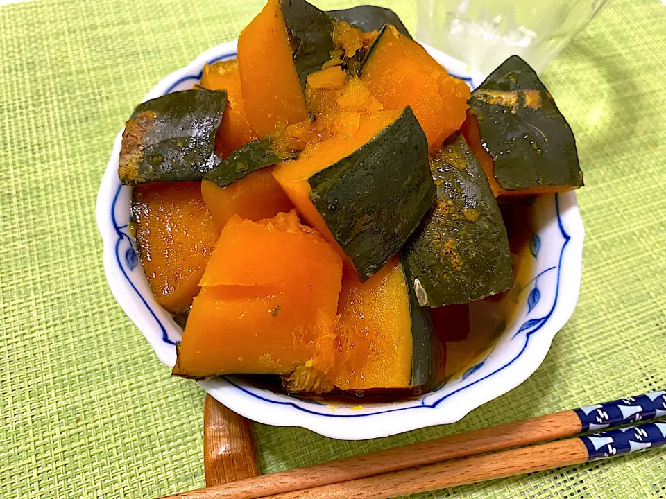 素朴なかぼちゃの煮物|単身赴任のっちさん