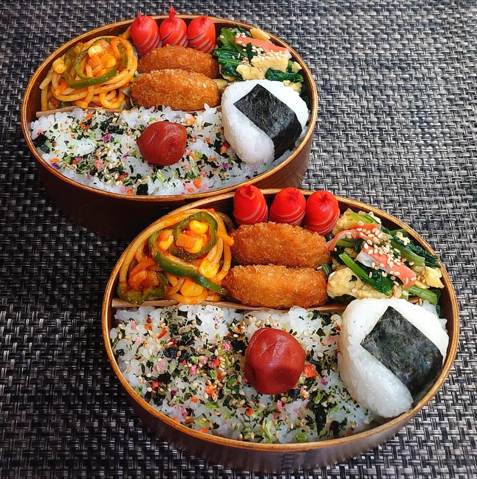 母とムスコのラブラブおソロ♪もちろん蓋は閉まりません弁当|からあげビールさん