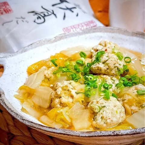 「伏髙監修 だしパック」を使ってみたSnapdishの料理・レシピ写真:だしがら入り鶏団子と白菜のとろとろ煮
