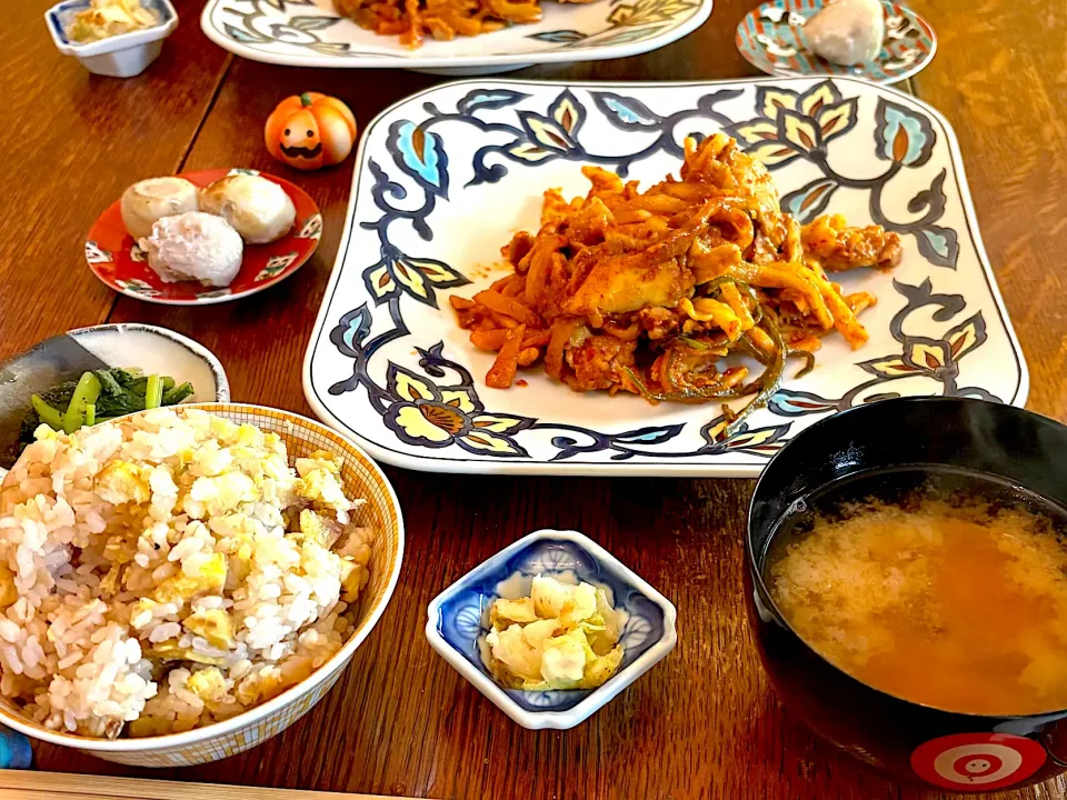 晩ごはん♯豚キムチ|小松菜さん