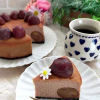 栗尽くし🌰マロンチーズケーキ😋|あみさん