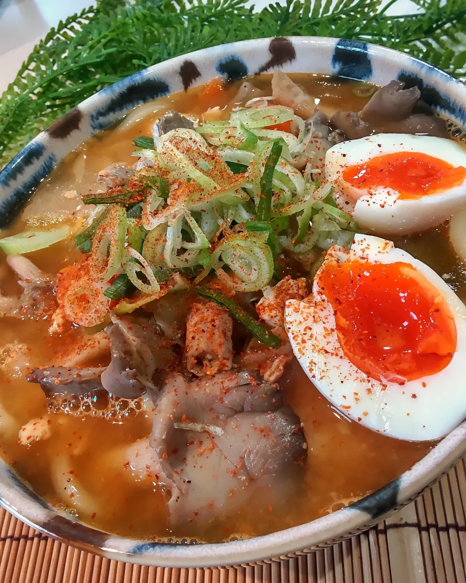 もつ煮汁うどん|ポコさん