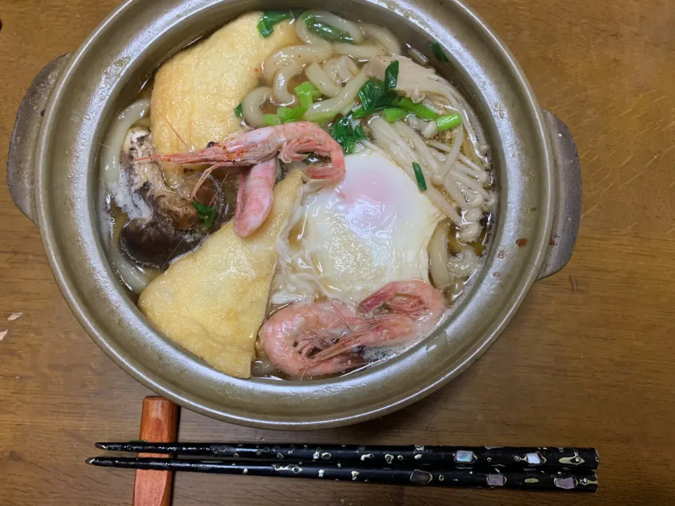 昼食　鍋焼きうどん|ATさん