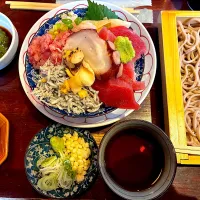 山形箱蕎麦とミニ鮪丼|ももさん