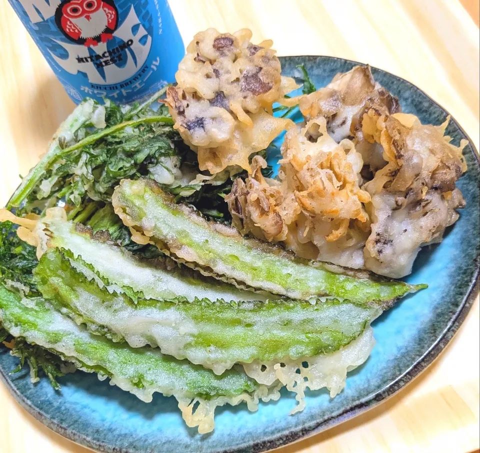 黒舞茸＆人参葉っぱ＆四角豆|ひとみんΨ(*´∀｀)Ψさん