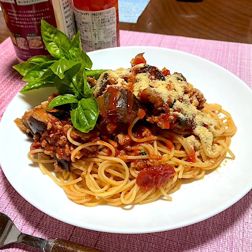 茄子のミートソースパスタ|akkoさん