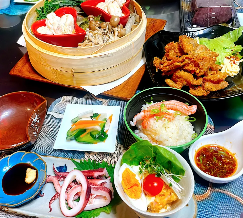 鶏ササミとレタスのせいろ蒸し|Reikoさん