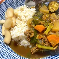 らっきょう盛り、カレー|れもんさん