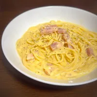 豆乳と白だしの和風カルボナーラ|ハルカさん