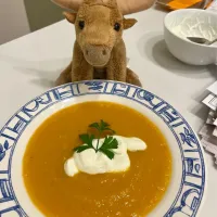 2025/10/28  バターナッツかぼちゃとりんごのスープ（ポタージュ）  Winter Squash and Apple Soup|21 Boys & 野鳥さん