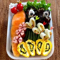 シャケと肉団子弁当| ヘルペイさん