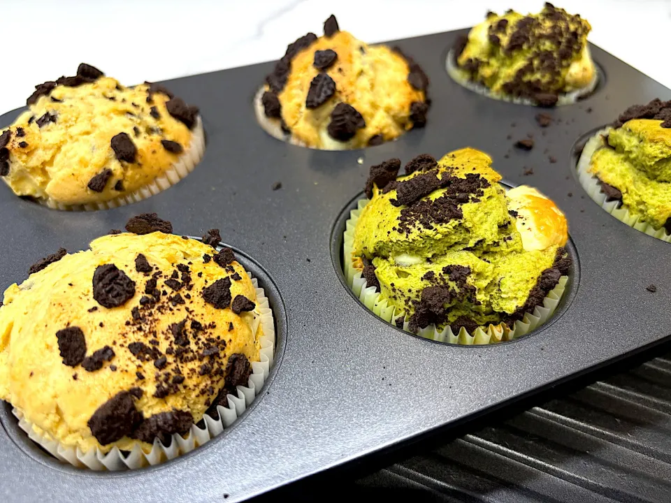 抹茶オレオ＆クリチオレオマフィン|🍅Mom.さん