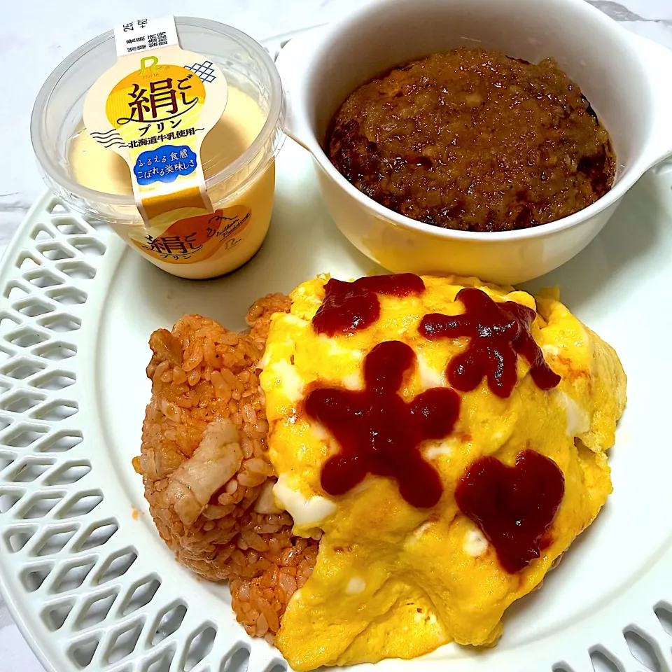 娘のオムライスとハンバーグワンプレート|Sakuraさん