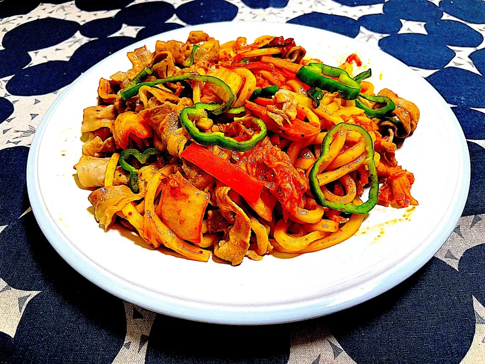 ももさんの料理 豚キムチうどん|ももさん