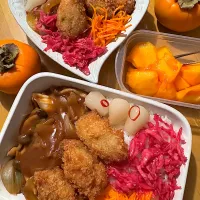 秋の味覚を柿を隠し味に✨柿牡蠣カレー弁当|さらっと🍀さん