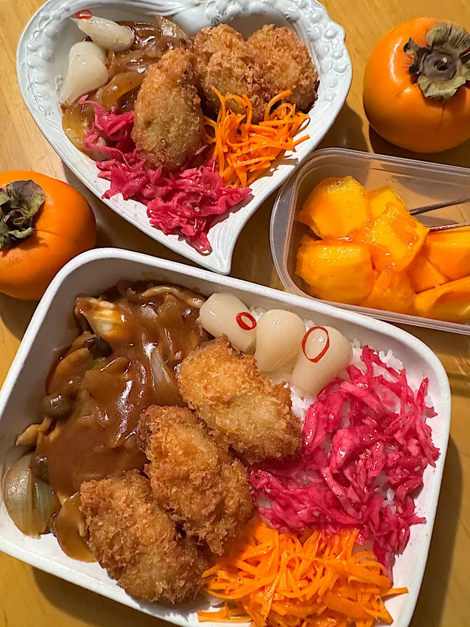 秋の味覚を柿を隠し味に✨柿牡蠣カレー弁当|さらっと🍀さん