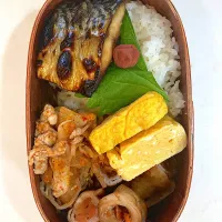 鯖と豚肉ロール巻きわっぱ弁当|リラさん