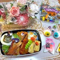 2025.ハロウィンチキン弁当🎃|makoさん