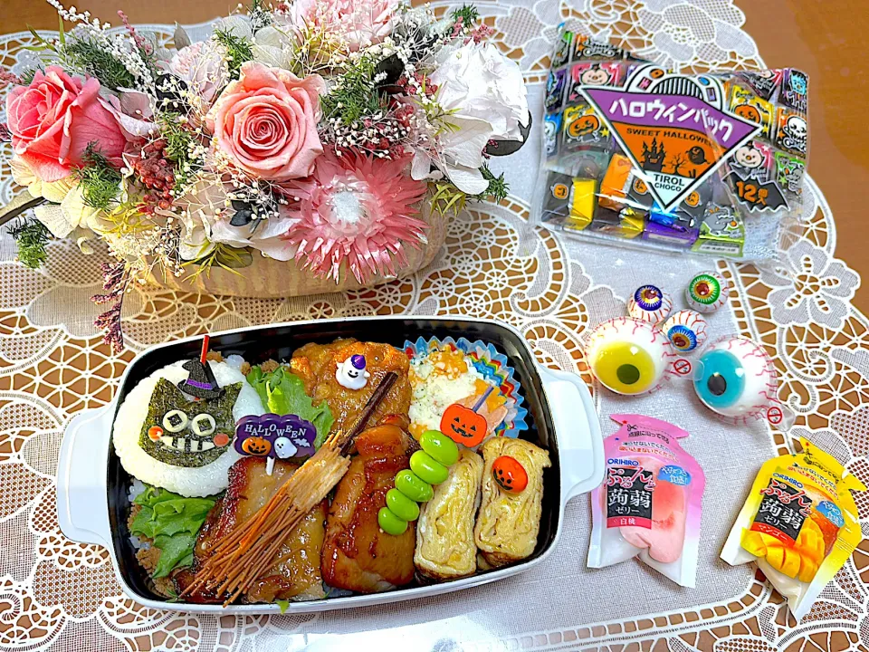 2025.ハロウィンチキン弁当🎃|makoさん