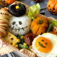 【今年のハロウィン弁当🎃】ハロウィンハンバーグ弁当