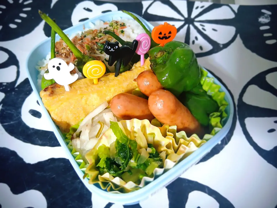 ウィンナー&卵焼き弁当(ｏ´艸｀ｏ)♪|ぽんすけさん