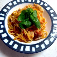 チキンガーリックトマトスパゲティ|こっぷさん